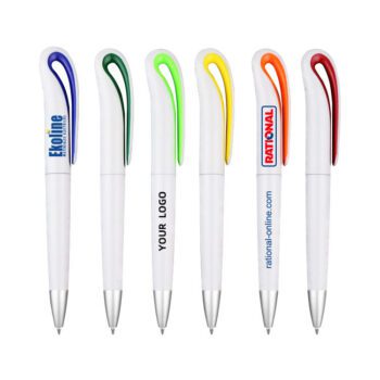swan shaped plastic twist ballpoint pen 1