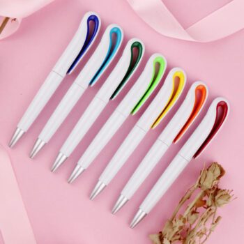 swan shaped plastic twist ballpoint pen 3