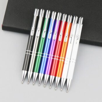 two line beat click metal pen