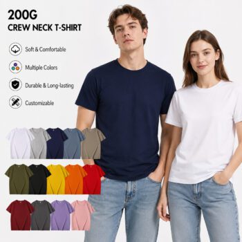 200gsm cotton crew neck t shirt gium