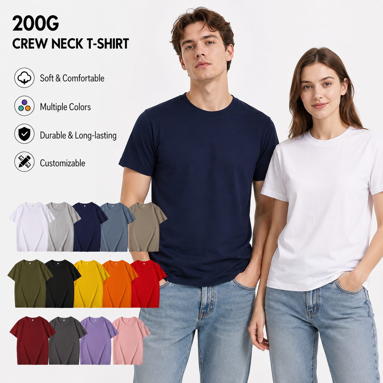 200gsm cotton crew neck t shirt gium 200gsm cotton crew neck t shirt gium