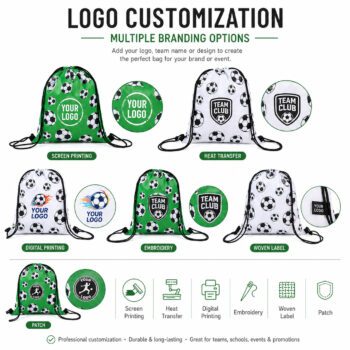 210d polyester football drawstring bag for sports gym 1