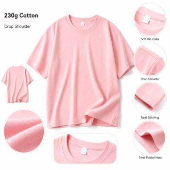 230gsm cotton drop shoulder t shirt minton 1