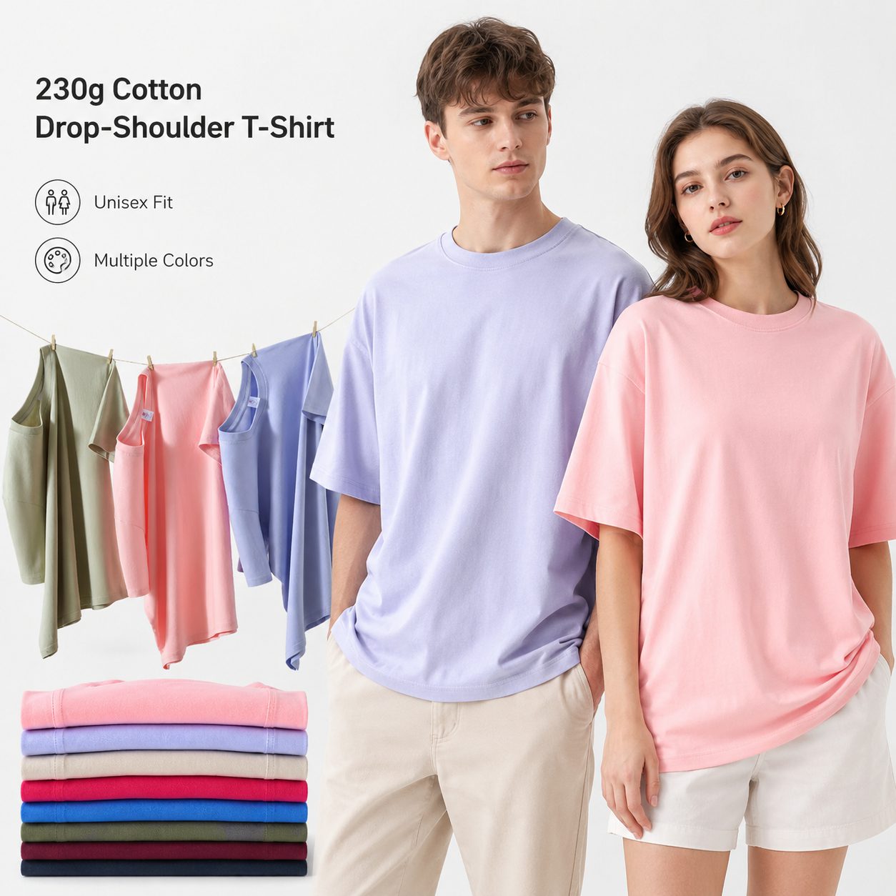 230gsm cotton drop shoulder t shirt minton 230gsm cotton drop shoulder t shirt minton