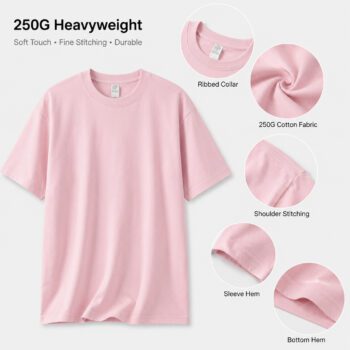 250gsm heavyweight cotton t shirt krusly 1