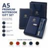 3 in 1 a5 notebook gift set with metal pen usb flash