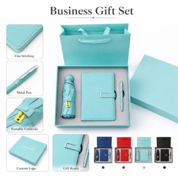3 in 1 office gift set with umbrella notebook pen 1