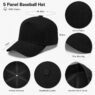 5 panel embroidered baseball hat bongs 1