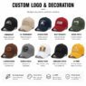 5 panel structure cotton baseball cap mariner 1