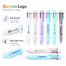 6 color plastic ballpoint pen rowan 1