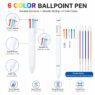 6 color plastic ballpoint pen rowan 4