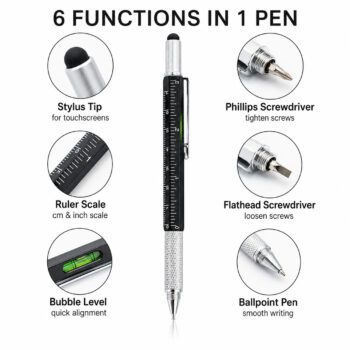 6 in 1 multifunctional ballpoint pen skipper 1