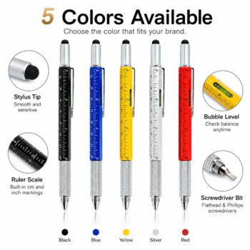 6 in 1 multifunctional ballpoint pen skipper