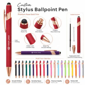 aluminum stylus ballpoint pen clexton 1