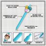 candy color plastic pen with pvc character maron 2