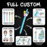 candy color plastic pen with pvc character maron 3