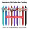 candy color plastic pen with pvc character maron