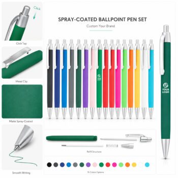 colorful soft touch plastic ballpoint pen polus 1