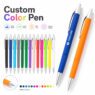 colorful soft touch plastic ballpoint pen polus