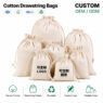 cotton drawstring bags packaging pouch maziu