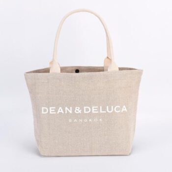custom eco friendly cotton linen shopping tote bag