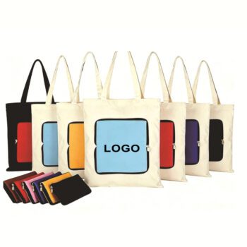 custom foldable 100 cotton tote bag for corporate