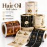 custom hair and scalp oil bottle labels for nourishing