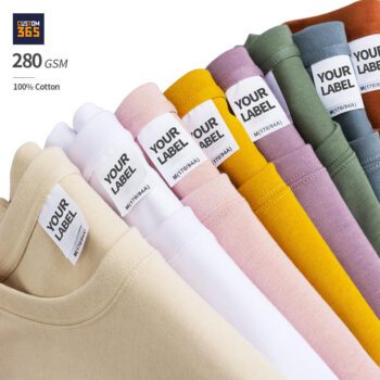 custom heavyweight 280 gsm cotton t shirt with logo