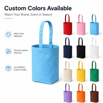 custom logo canvas cotton bucket bag hyssop