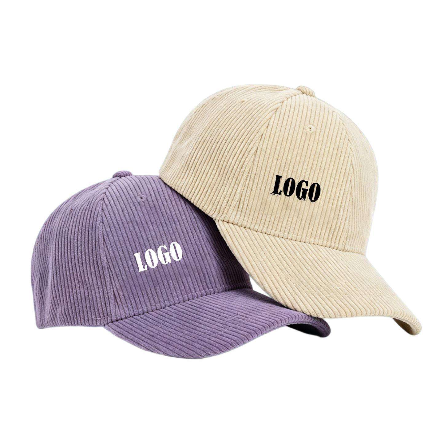 custom logo vintage corduroy baseball cap for corporate swag custom logo vintage corduroy baseball cap for corporate swag
