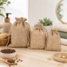custom natural fiber jute drawstring bags faylan 2
