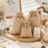 custom natural fiber jute drawstring bags faylan