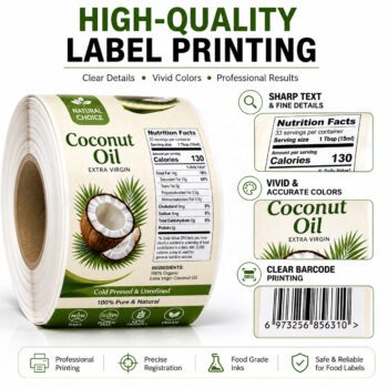 custom oil resistant self adhesive roll stickers 1
