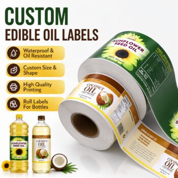 custom oil resistant self adhesive roll stickers
