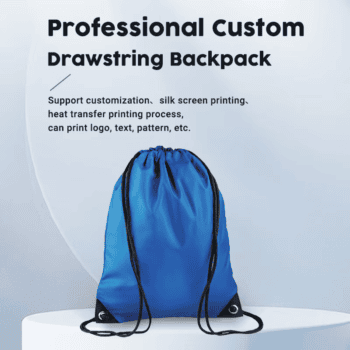 custom printed 210d polyester drawstring bag