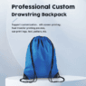 custom printed 210d polyester drawstring bag