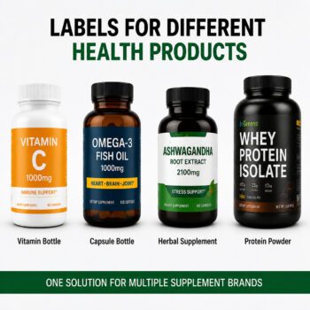 custom waterproof bottle labels for health industry 1