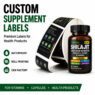 custom waterproof bottle labels for health industry