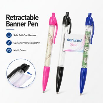 customize plastic banner ballpoint pen tinkin