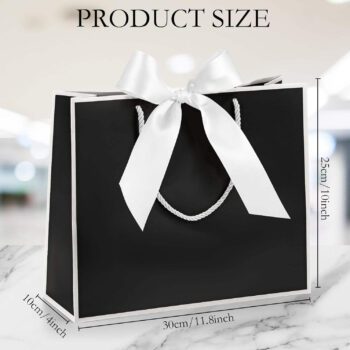 customized paper bag with bow and ribbon taurel 1