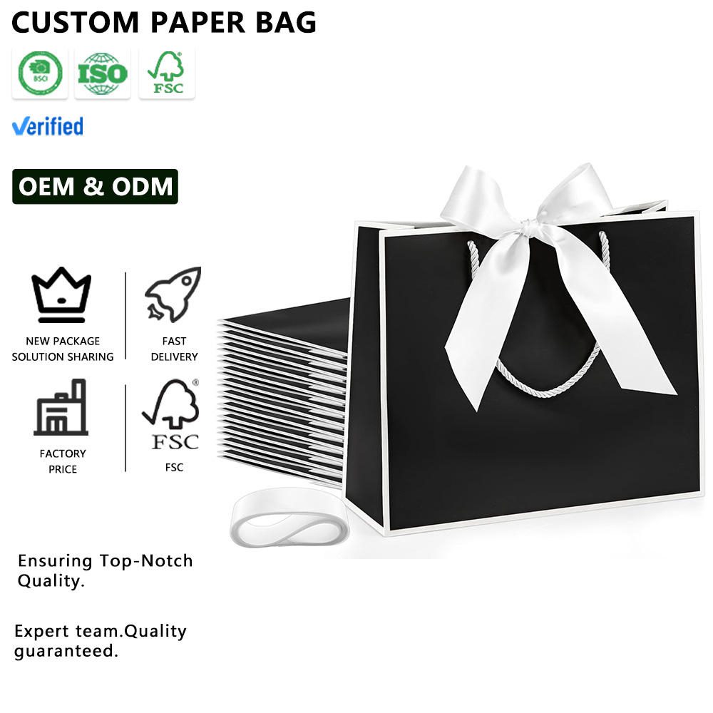 customized paper bag with bow and ribbon taurel customized paper bag with bow and ribbon taurel