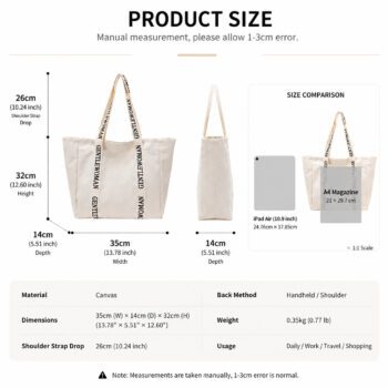 designer canvas large shopping tote bags ponkal 1