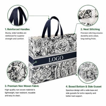 designer laminated non woven tote bag chenry 1