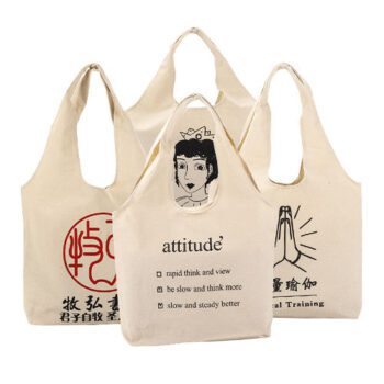 eco friendly natural cotton canvas tote bag for corporate swag