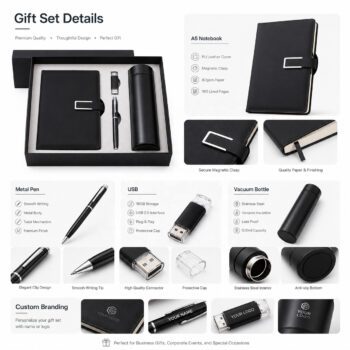 gift set notebook pen thermos bottle usb flash drive sheley 1
