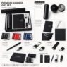 gift set with stainless steel flask notebook pen usb drive jekux 1