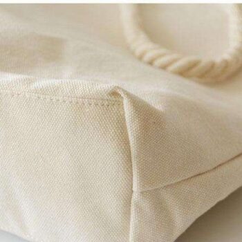 heavy canvas custom beach tote bag with rope handles 4