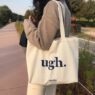 korean style cotton canvas tote bag kauly 1171