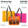 laminated pp woven letter handheld tote bag tucson