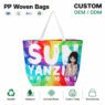 large capacity laminated pp woven tote bag nox